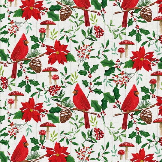 Fabric Editions Cardinals Cotton Fabric